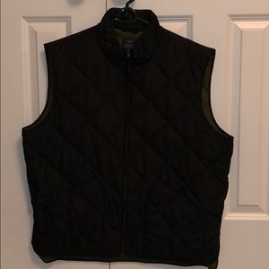 J Crew Men’s black vest. Size XL